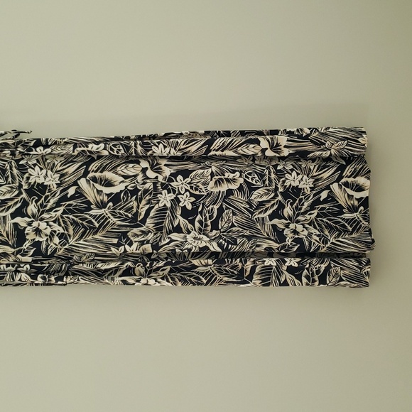 Teddi Vintage Floral Midi Dress Small Black Tan Sleeveless Tropical Hawaiian 90s - Picture 3 of 12